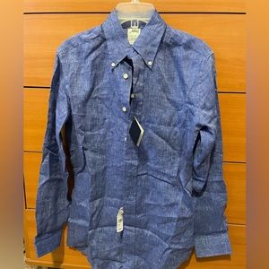 NWT Brooks Brothers Linen shirt - Milano fit - S